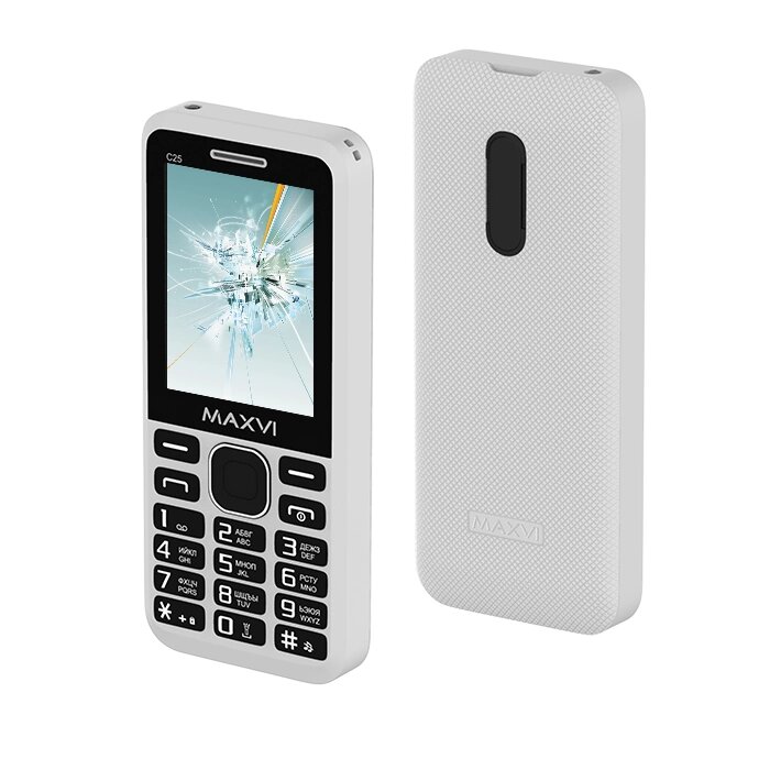 Мобильный телефон Maxvi C25 White от компании F-MART - фото 1