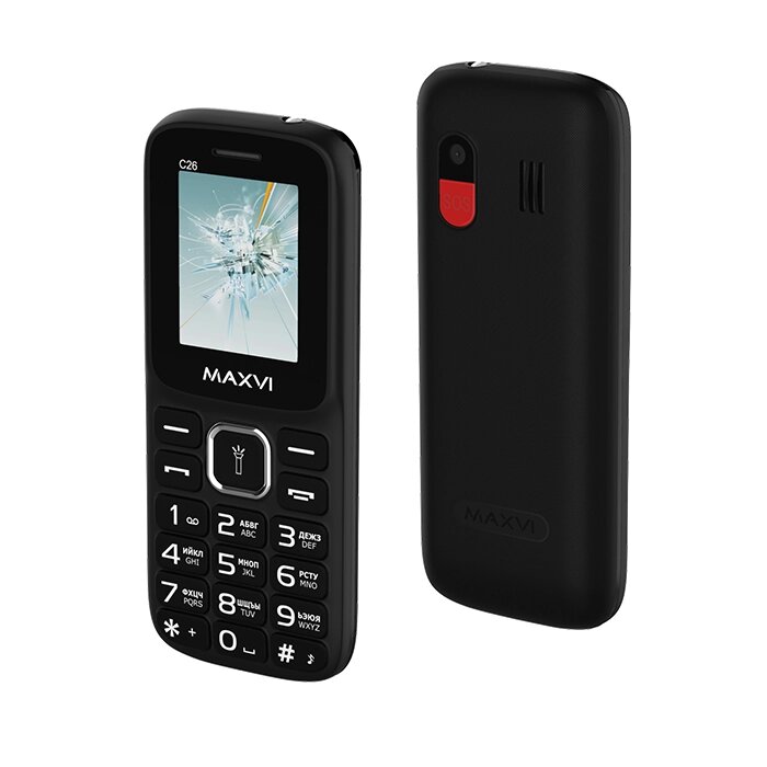 Мобильный телефон Maxvi C26 Black от компании F-MART - фото 1