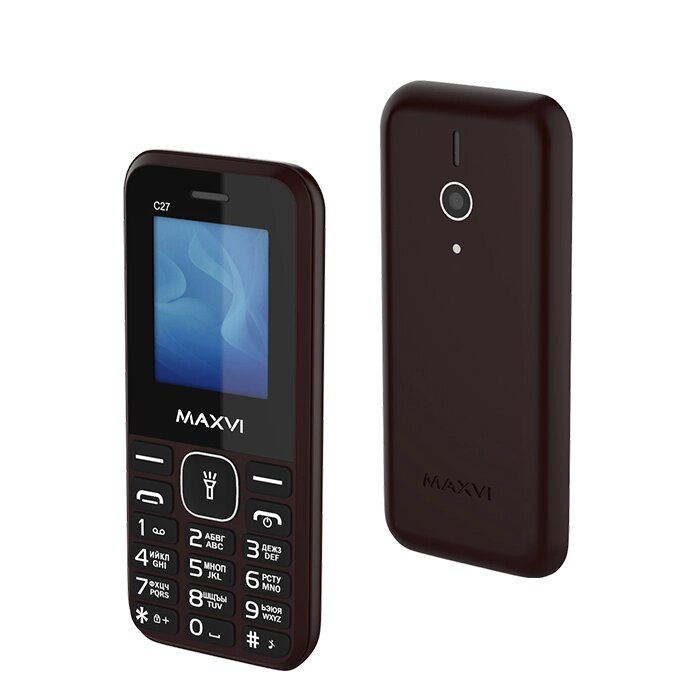 Мобильный телефон Maxvi C27 Brown от компании F-MART - фото 1