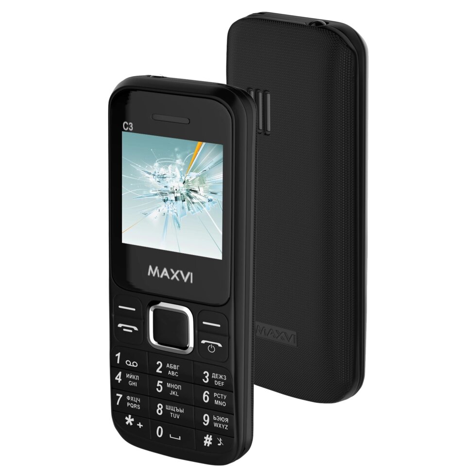 Мобильный телефон MAXVI C3 (black) от компании F-MART - фото 1