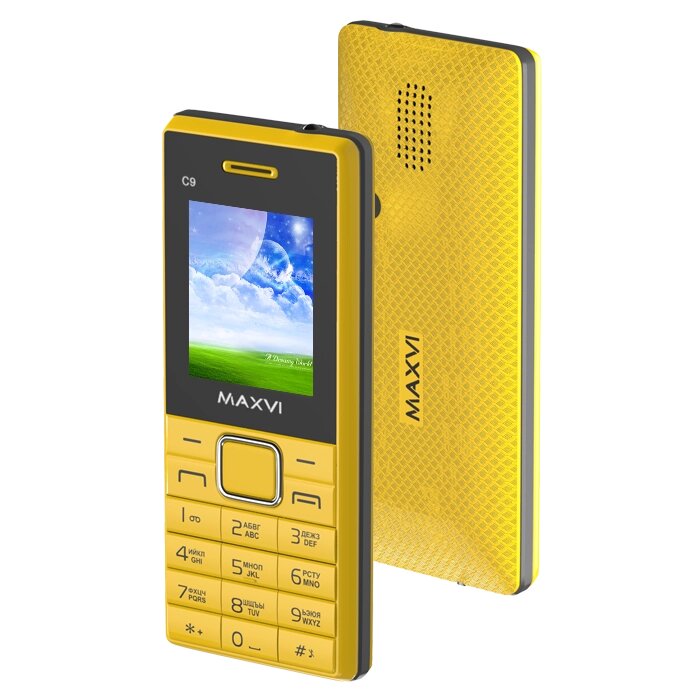 Мобильный телефон MAXVI C9 Yellow-Black от компании F-MART - фото 4