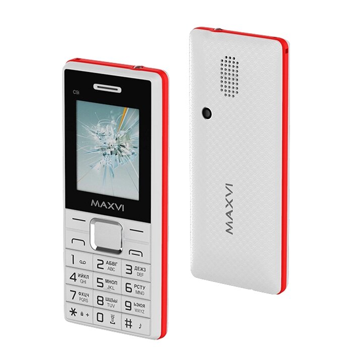 Мобильный телефон Maxvi C9i White/Red от компании F-MART - фото 1