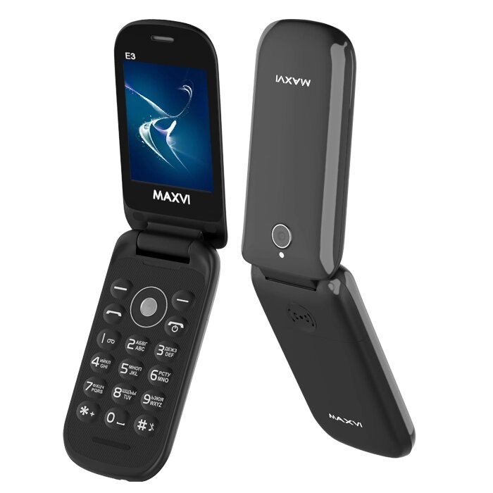Мобильный телефон MAXVI E3 Black от компании F-MART - фото 1