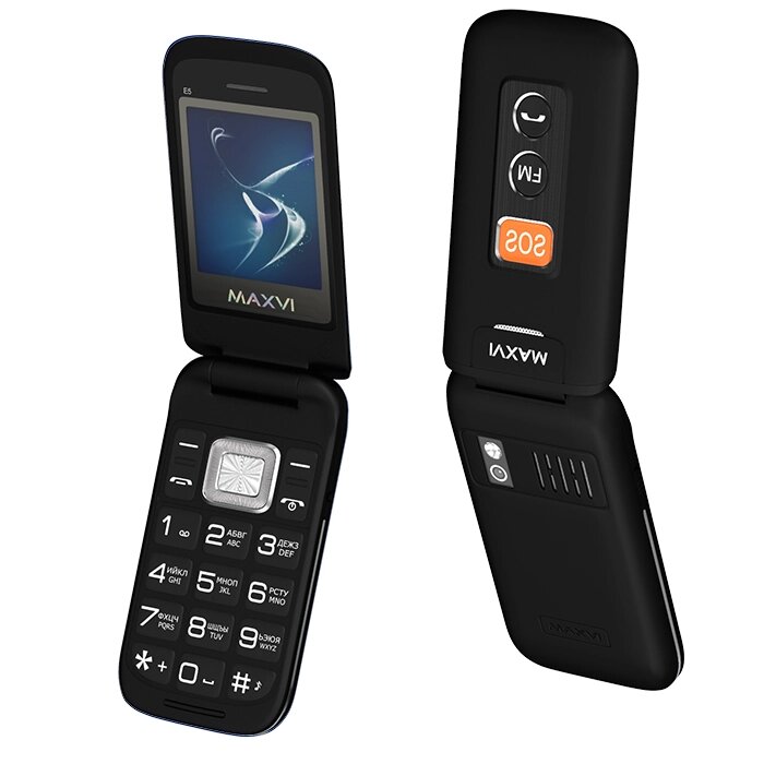 Мобильный телефон Maxvi E5 Black от компании F-MART - фото 1