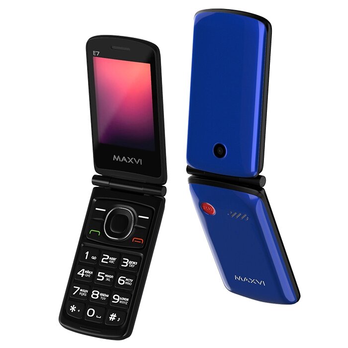 Мобильный телефон Maxvi E7 Blue от компании F-MART - фото 1