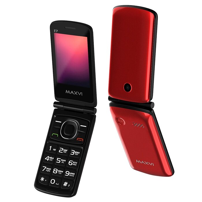 Мобильный телефон Maxvi E7 Red от компании F-MART - фото 1