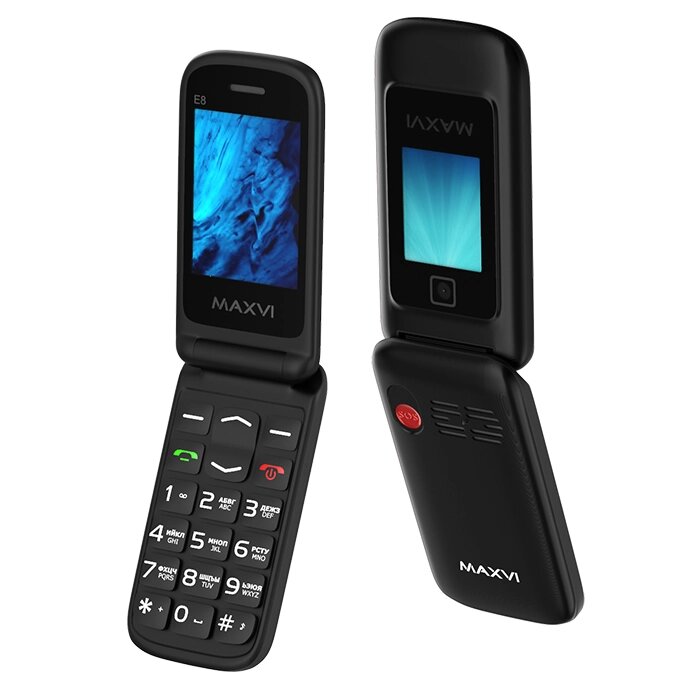 Мобильный телефон Maxvi E8 Black от компании F-MART - фото 1