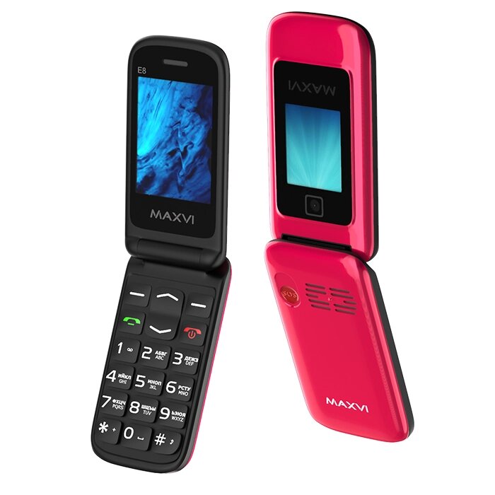 Мобильный телефон Maxvi E8 Pink от компании F-MART - фото 1