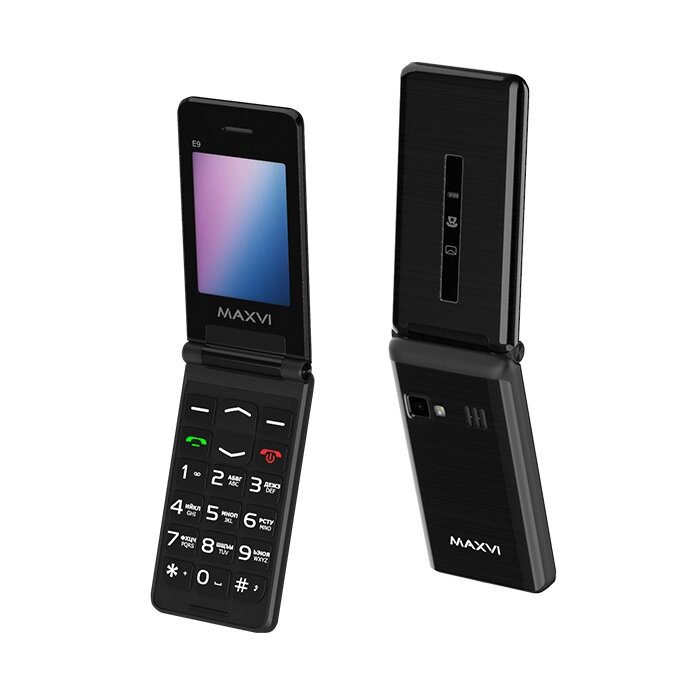 Мобильный телефон Maxvi E9 Black от компании F-MART - фото 1