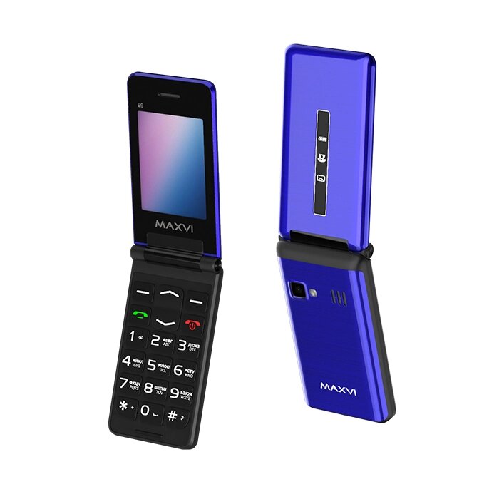 Мобильный телефон Maxvi E9 Blue от компании F-MART - фото 1
