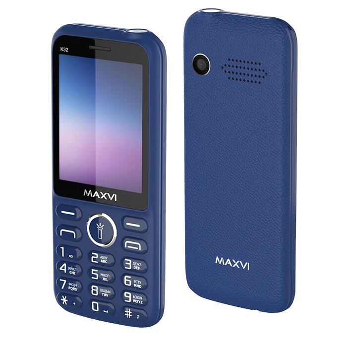 Мобильный телефон Maxvi K32 Blue от компании F-MART - фото 1