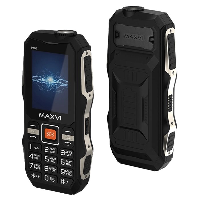 Мобильный телефон Maxvi P100 Black от компании F-MART - фото 1