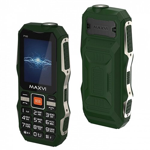 Мобильный телефон Maxvi P100 Green от компании F-MART - фото 1