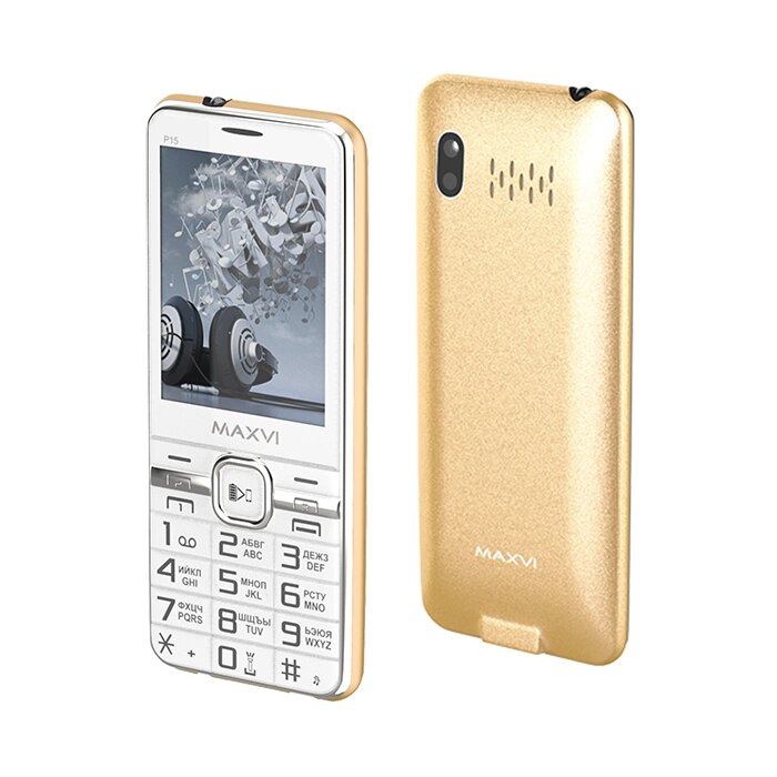 Мобильный телефон MAXVI P15 White/Gold от компании F-MART - фото 4