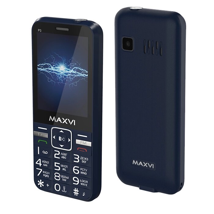 Мобильный телефон Maxvi P3 Blue от компании F-MART - фото 1