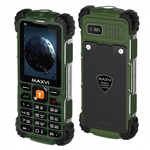 Мобильный телефон Maxvi R1 Green от компании F-MART - фото 1