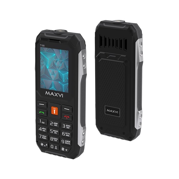 Мобильный телефон Maxvi T100 Black от компании F-MART - фото 1