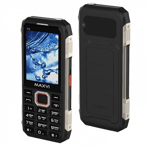 Мобильный телефон Maxvi T12 Black от компании F-MART - фото 1