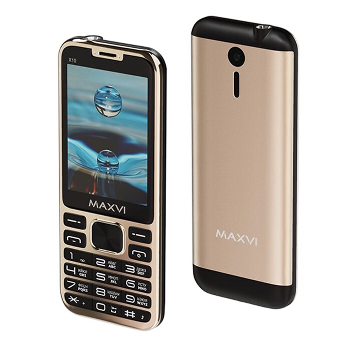 Мобильный телефон MAXVI X10 Metallic Gold от компании F-MART - фото 2