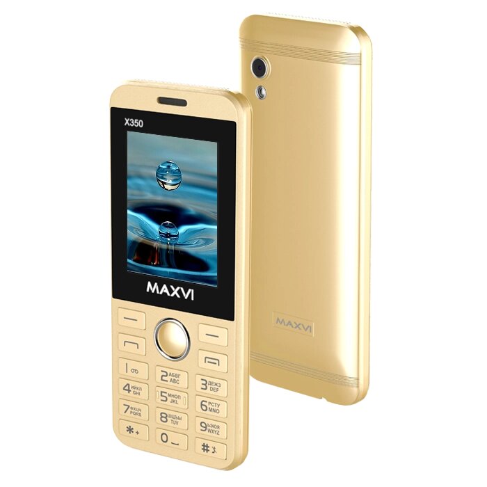 Мобильный телефон MAXVI X350 metallic gold от компании F-MART - фото 1