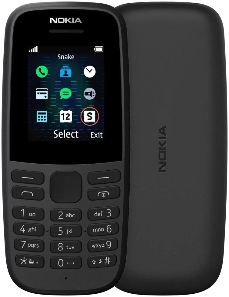 Мобильный телефон Nokia 105 SS black (TA-1203) от компании F-MART - фото 1