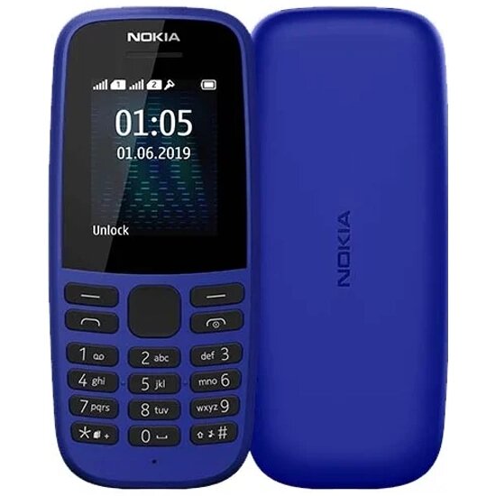 Мобильный телефон Nokia 105 SS Blue (TA-1203) от компании F-MART - фото 1