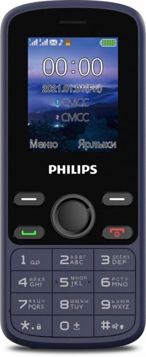Мобильный телефон Philips E111 Blue от компании F-MART - фото 1