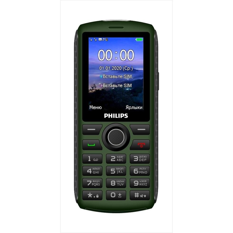 Мобильный телефон Philips Xenium E218 Green от компании F-MART - фото 1
