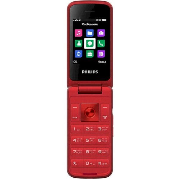 Мобильный телефон Philips Xenium E255 red от компании F-MART - фото 1