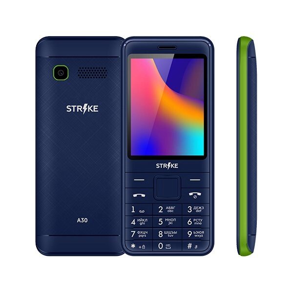 Мобильный телефон Strike A30 Blue/Green от компании F-MART - фото 1