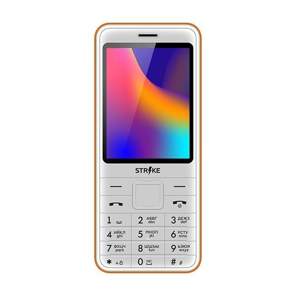 Мобильный телефон Strike A30 White/Orange от компании F-MART - фото 1