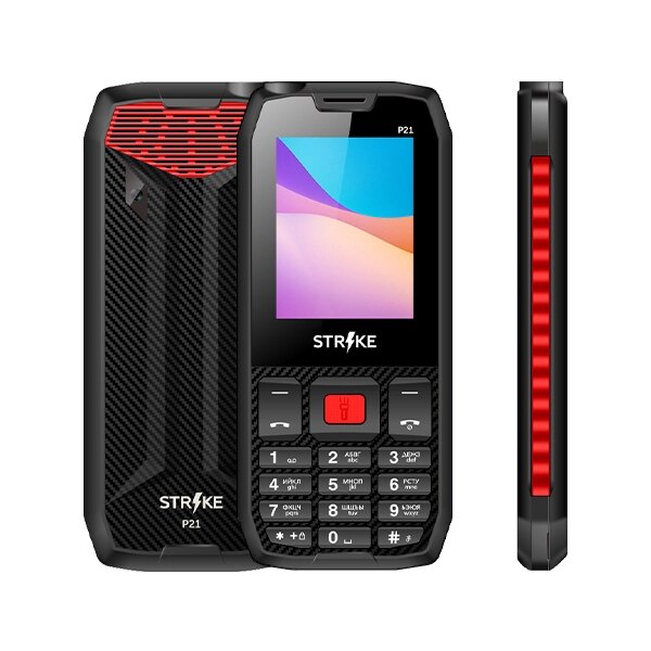 Мобильный телефон Strike P21 Black/Red от компании F-MART - фото 1