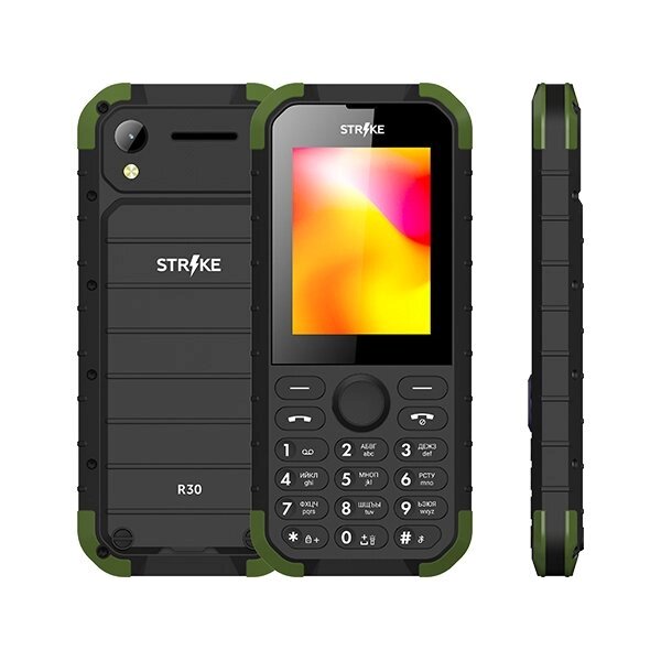 Мобильный телефон Strike R30 Black/Green от компании F-MART - фото 1