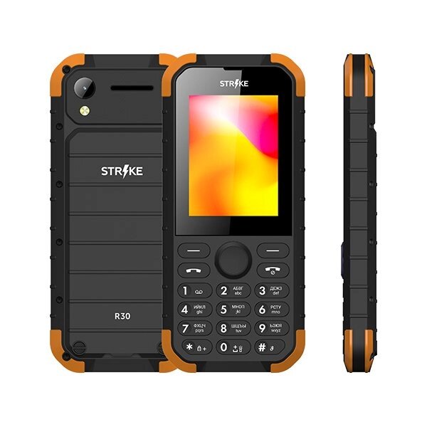 Мобильный телефон Strike R30 Black/Orange от компании F-MART - фото 1