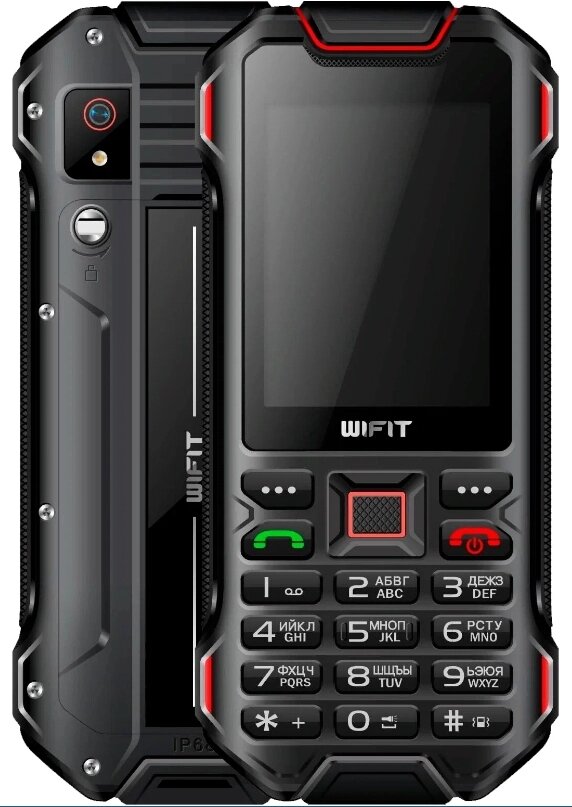 Мобильный телефон Wifit F1 Black-Red от компании F-MART - фото 1