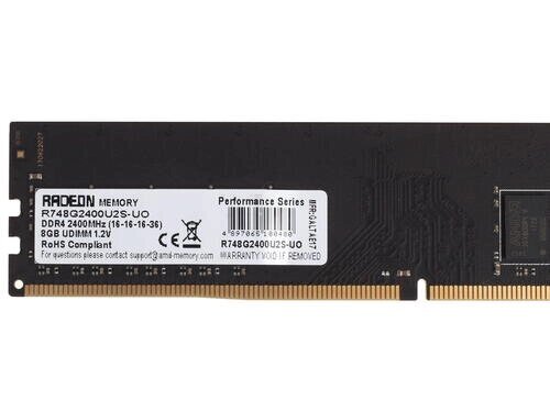 Модуль памяти DDR4 8 ГБ AMD Radeon R7 Performance Series R748G2400S2S-UO DDR4 от компании F-MART - фото 1