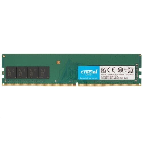 Модуль памяти DDR4 8 ГБ Crucial CT8G4DFRA266***; 21300 MБ/с; 2666 МГц; RET от компании F-MART - фото 1