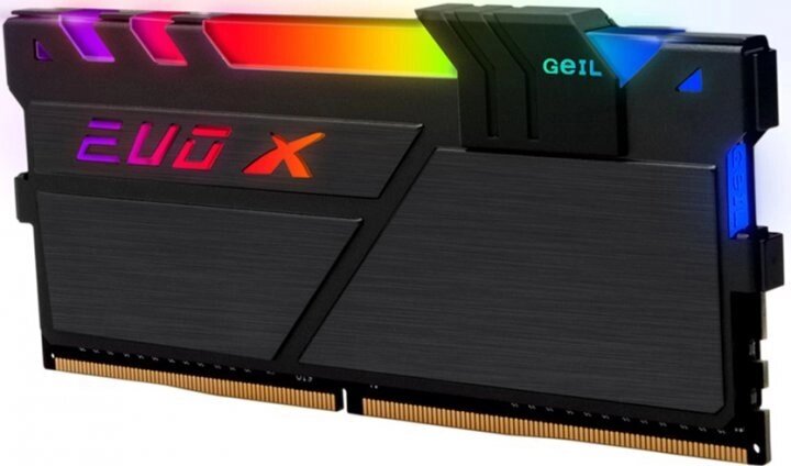 Модуль памяти DDR4 8 ГБ Geil EVO X (GEXSB48GB3200C16ASC***); 25600 MБ/с; 3200 МГц; радиаторы; RET; с подсветкой от компании F-MART - фото 1