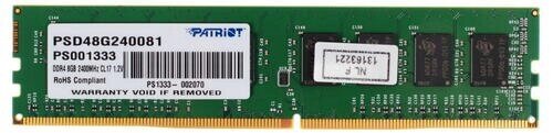 Модуль памяти DDR4 8 ГБ PATRIOT PSD48G240081S DDR4: 260-pin; частота: 2400; латентность: CL17; форм-фактор: SO-DIMM; тип от компании F-MART - фото 1