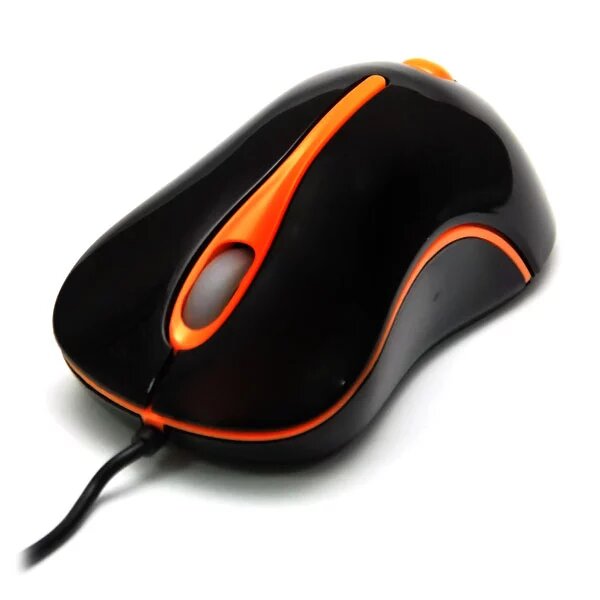 Мышь DeTech DE-3048 Shiny Black/Orange от компании F-MART - фото 1