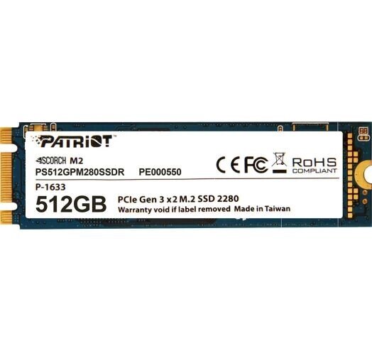 Накопитель SSD 512 ГБ Patriot PS512GPM280SSDR PCI-E 512Gb (1067352) от компании F-MART - фото 1