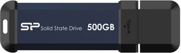 Накопитель SSD Silicon Power 500GB MS60, USB 3.2, Синий, read/write SP500GBUF3S60V1B от компании F-MART - фото 1