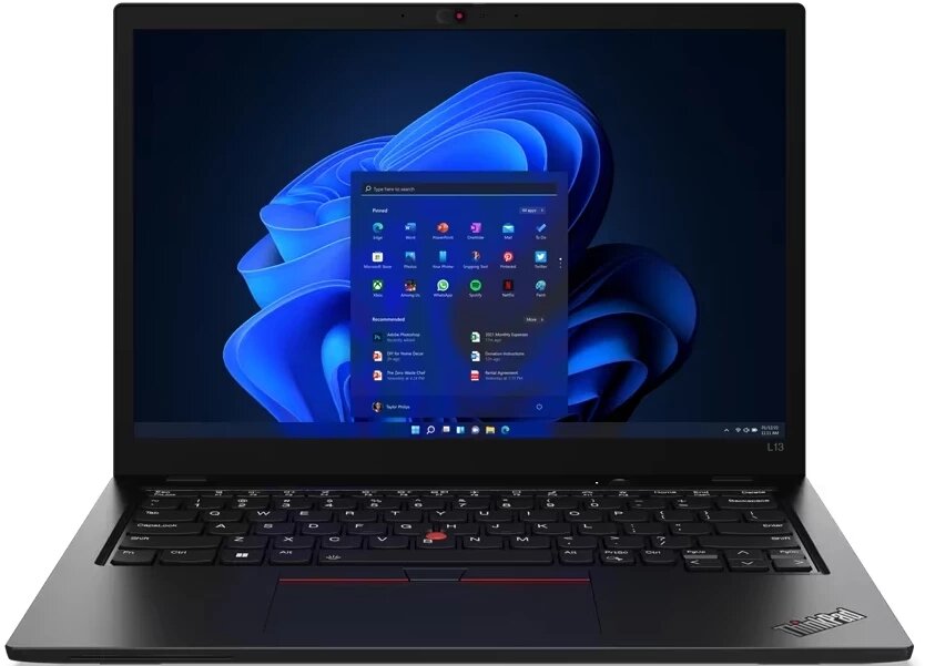Ноутбук 13.3" LENOVO ThinkPad L13 G3 [21BAS21G00] IPS FullHD/Ryzen 5-Pro 5675U/16/SSD512Gb/Win11 Pro черный от компании F-MART - фото 1