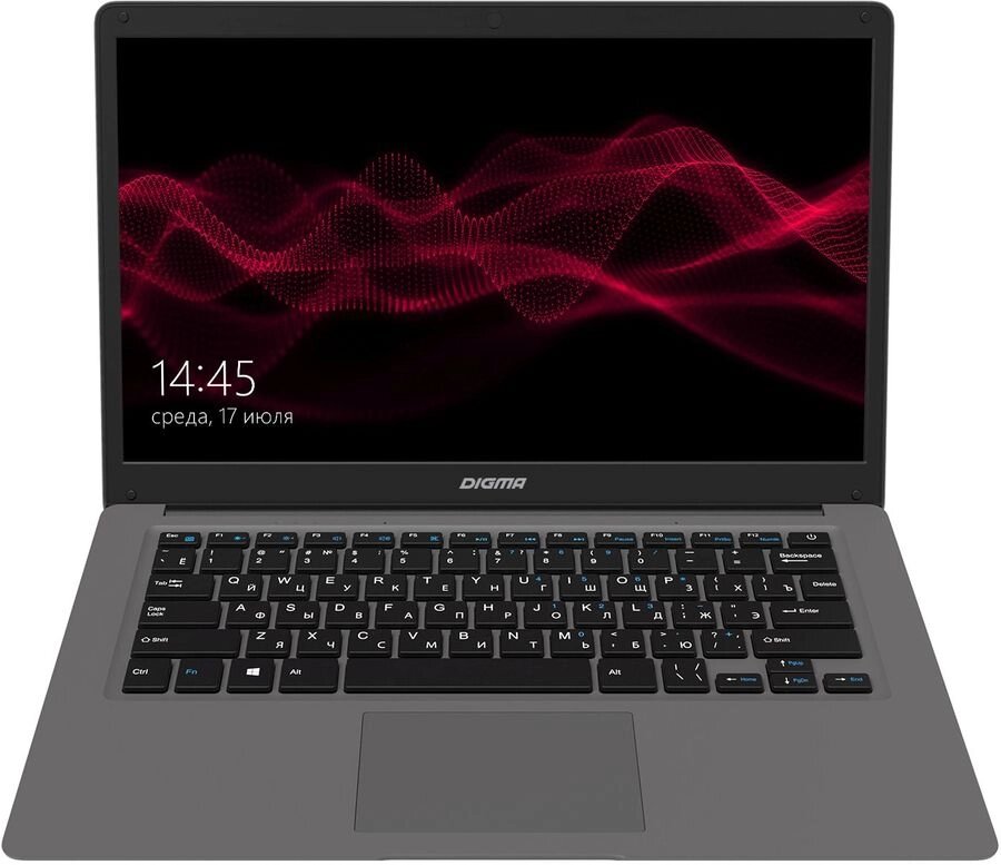 Ноутбук 14,1" DIGMA EVE 14 C414 [ES4060EW]IPS FHD/Cel N4020 4/eMMC64Gb/Intel UHD Graphics 600/Win10 Home темно-серый от компании F-MART - фото 1