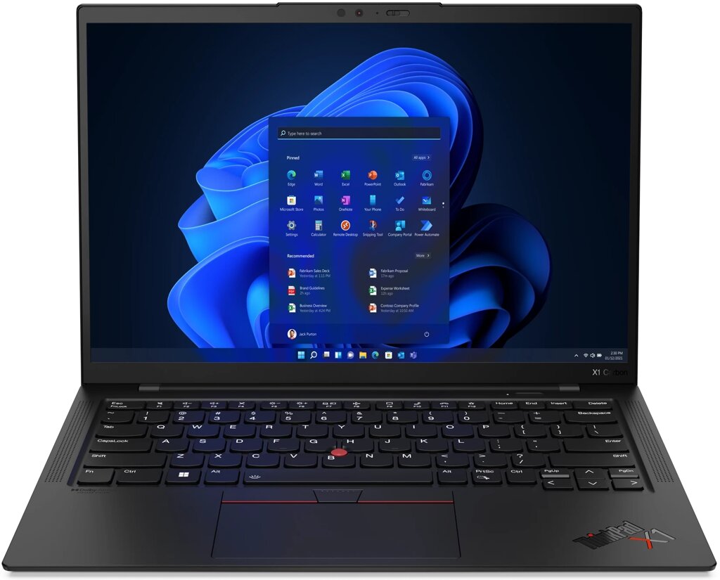 Ноутбук 14" LENOVO ThinkPad X1 Carbon G10 [21CCSBJQ00] Core i5-1240P/16/SSD512Gb/Win11 Pro черный от компании F-MART - фото 1