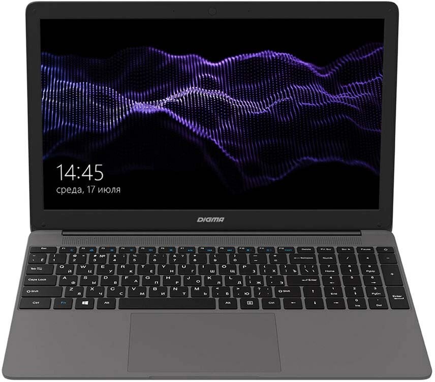 Ноутбук 15.6" DIGMA EVE 15 P417 [ES5063EW] IPS FullHD/Pen J3710/4/eMMC128/Intel HD Graphics 405/Win 10 Home темно-серый от компании F-MART - фото 1