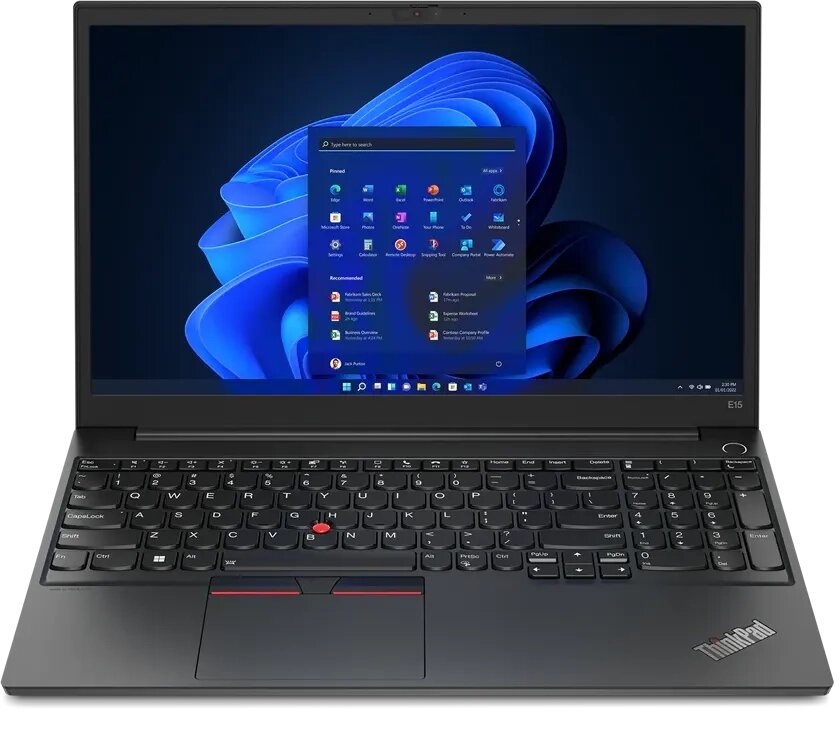 Ноутбук 15.6" LENOVO ThinkPad E15 G4 [21ED003LRT] IPS FullHD/Ryzen 5-5625U/8/SSD256Gb/AMD Radeon Win11 Pro черный от компании F-MART - фото 1