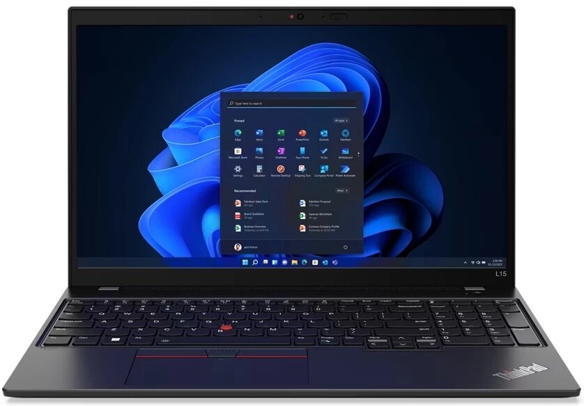 Ноутбук 15.6" LENOVO ThinkPad L15 G3 [21C4S7FU00] IPS FullHD/Core i5-1235U/16/SSD512Gb Win11 Pro черный от компании F-MART - фото 1