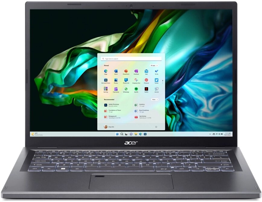 Ноутбук Acer Aspire 5 A514-56M-34S8 Core i3 1305U 8Gb SSD256Gb Intel Iris Xe graphics 14" IPS WUXGA (1920x1200) noOS от компании F-MART - фото 1