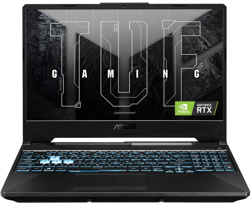 Ноутбук Asus TUF Gaming A15 FA506NF-HN060 15.6" FHD Ryzen 5 7535HS/16GB/SSD512GB/RTX 2050 4GB/DOS Graphite Black от компании F-MART - фото 1